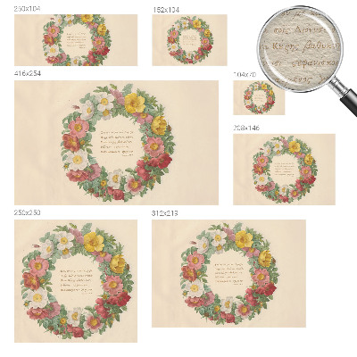 Papel de parede decorativo Coroa de flores