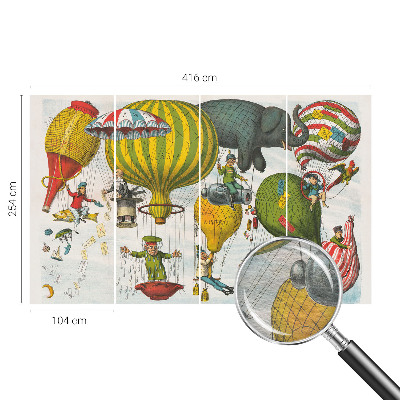 Mural de fotos na parede Viagem de balão