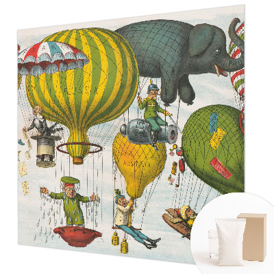 Mural de fotos na parede Viagem de balão