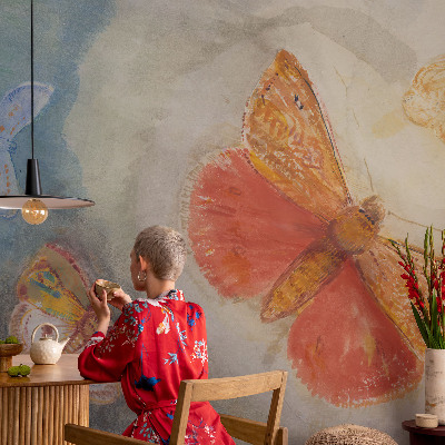 Papel de parede Borboletas coloridas