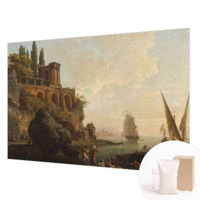 Mural de fotos na parede paisagem marítima