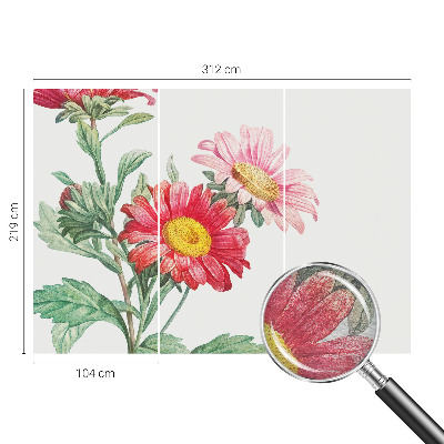 Papel de parede decorativo Flores delicadas