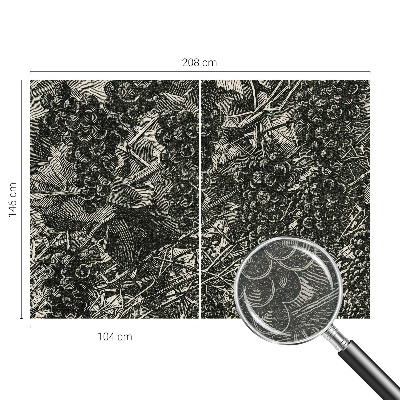 Papel de parede decorativo Estampa de uva