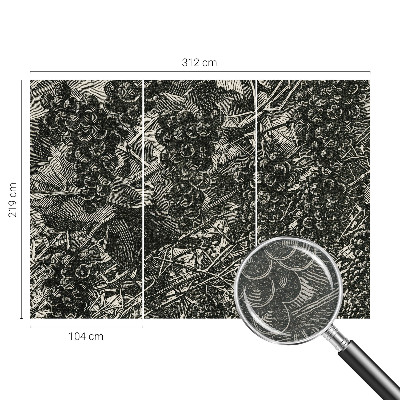 Papel de parede decorativo Estampa de uva