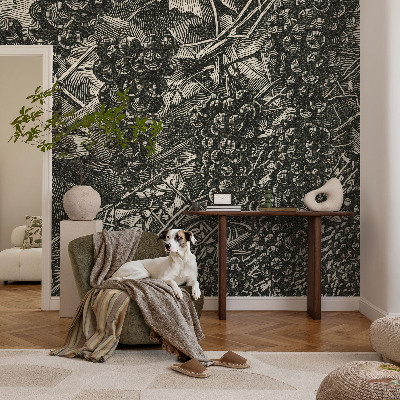 Papel de parede decorativo Estampa de uva