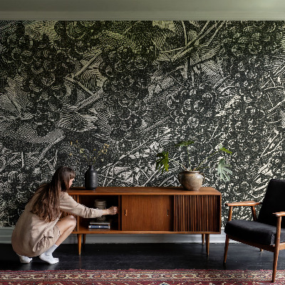 Papel de parede decorativo Estampa de uva