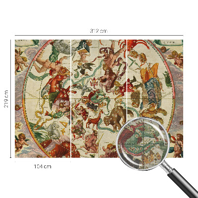 Mural de fotos na parede Composições estelares