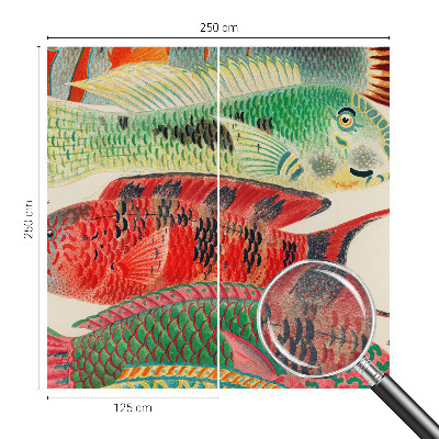 Papel de parede para quarto Peixes exóticos