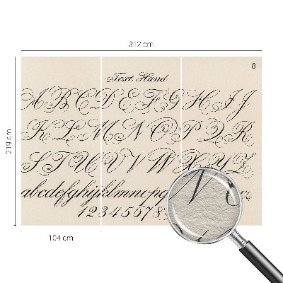 Papel de parede fotográfico Escrita caligráfica