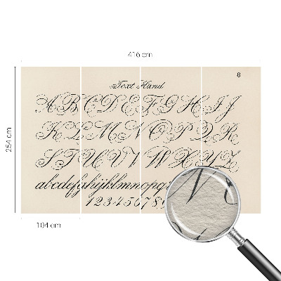 Papel de parede fotográfico Escrita caligráfica