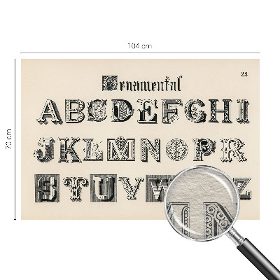 Papel de parede decorativo Letras decorativas