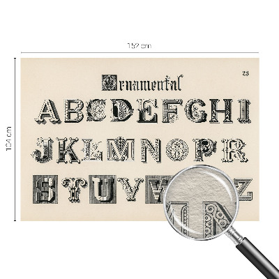 Papel de parede decorativo Letras decorativas