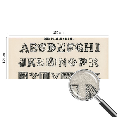 Papel de parede decorativo Letras decorativas