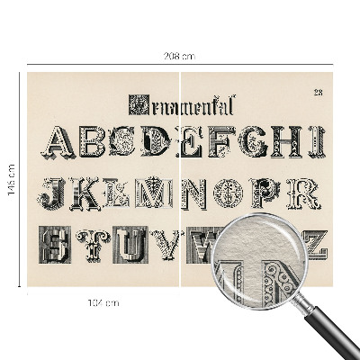 Papel de parede decorativo Letras decorativas