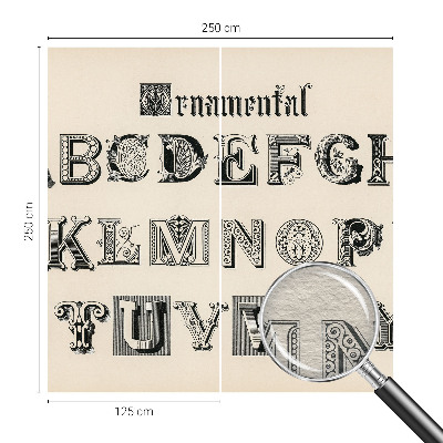 Papel de parede decorativo Letras decorativas