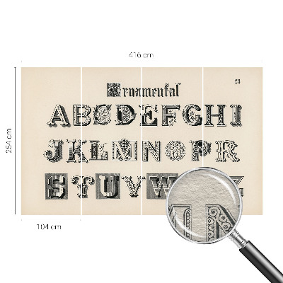 Papel de parede decorativo Letras decorativas