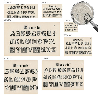 Papel de parede decorativo Letras decorativas