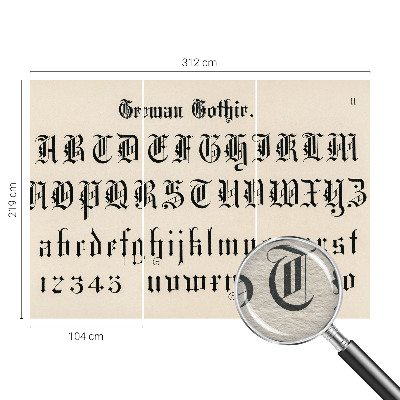 Mural fotográfico Letras góticas