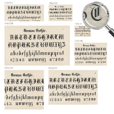 Mural fotográfico Letras góticas