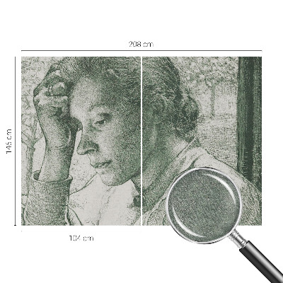 Papel de parede decorativo Mulher reflexiva