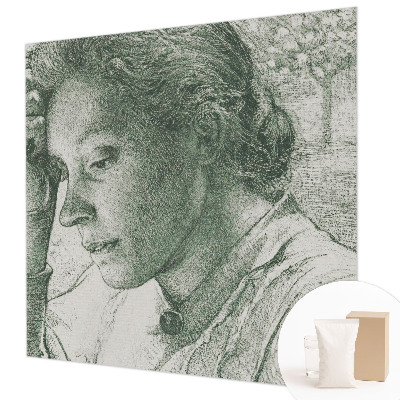 Papel de parede decorativo Mulher reflexiva