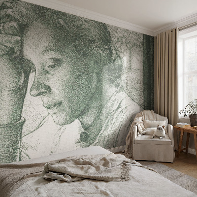 Papel de parede decorativo Mulher reflexiva