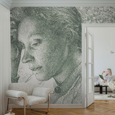 Papel de parede decorativo Mulher reflexiva