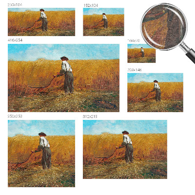 Mural de fotos na parede Colheita ao sol