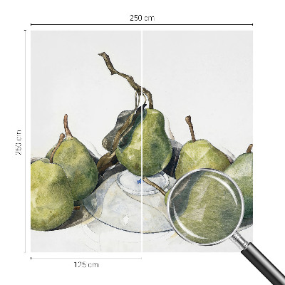Mural fotográfico Peras em aquarela