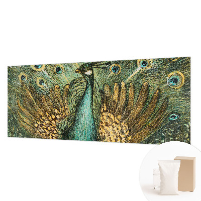 Mural de fotos na parede Pavão majestoso