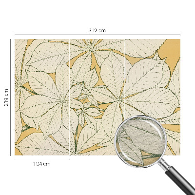 Papel de parede fotográfico Folhas de castanheiro