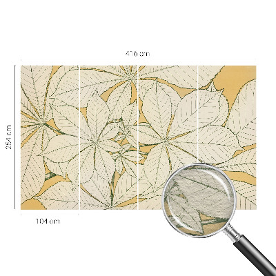 Papel de parede fotográfico Folhas de castanheiro
