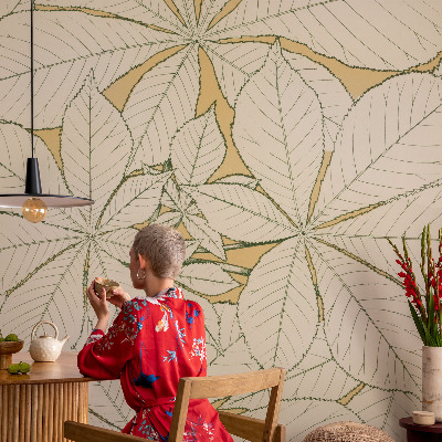 Papel de parede fotográfico Folhas de castanheiro