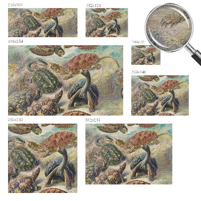 Papel de parede para sala Fauna de tartarugas