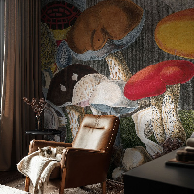 Papel de parede para quarto Cogumelos botânicos