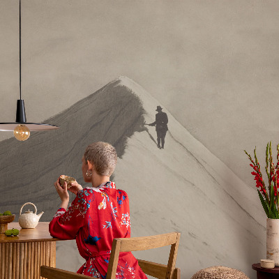 Mural fotográfico alpinista solitário