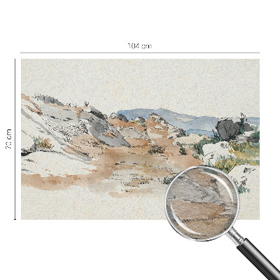 Papel de parede para sala Paisagem rochosa