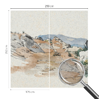Papel de parede para sala Paisagem rochosa