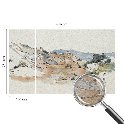 Papel de parede para sala Paisagem rochosa