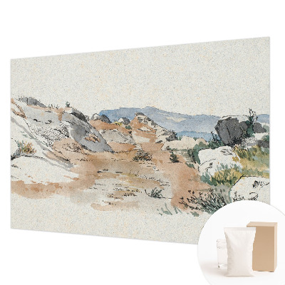 Papel de parede para sala Paisagem rochosa