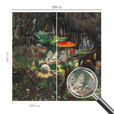 Mural de fotos na parede Floresta de conto de fadas