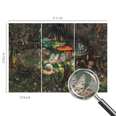 Mural de fotos na parede Floresta de conto de fadas