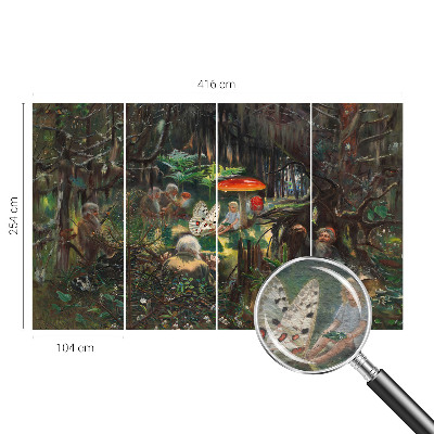 Mural de fotos na parede Floresta de conto de fadas