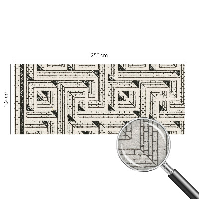 Papel de parede labirinto de tijolos