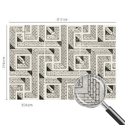 Papel de parede labirinto de tijolos