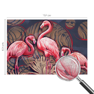 Papel de parede fotográfico flamingos cor-de-rosa