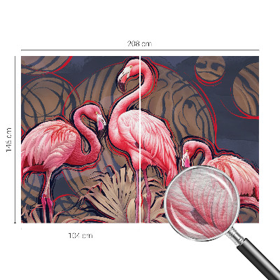 Papel de parede fotográfico flamingos cor-de-rosa