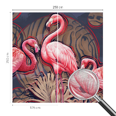 Papel de parede fotográfico flamingos cor-de-rosa