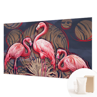 Papel de parede fotográfico flamingos cor-de-rosa