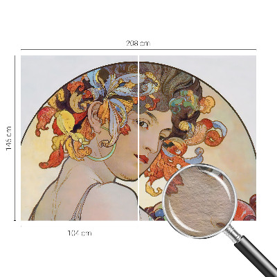 Papel de parede para sala Art Nouveau colorido